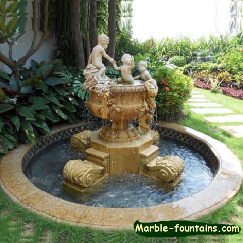 3-TIER WINGED HORSES STATUE FOUNTAIN