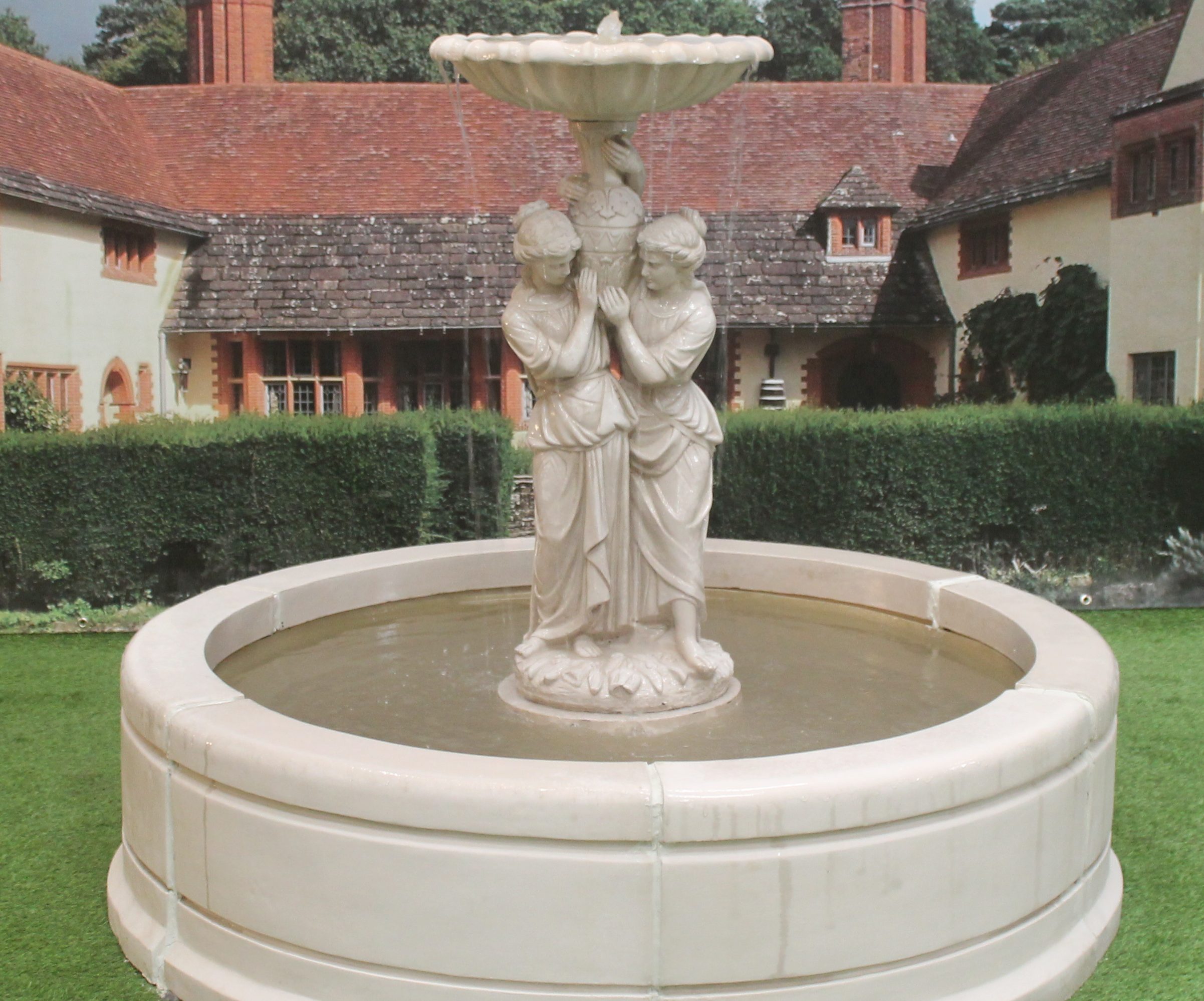 Fountain with Evening Illumination