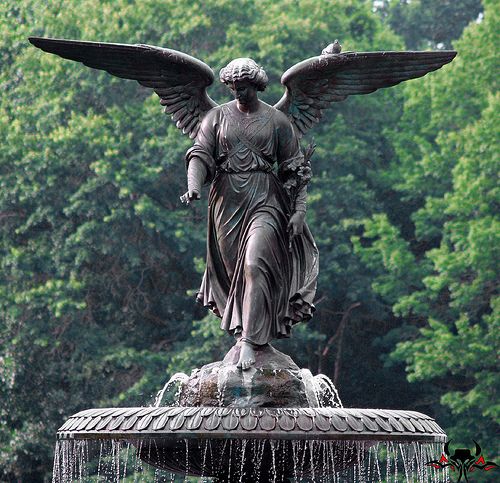 Fountain with Evening Illumination