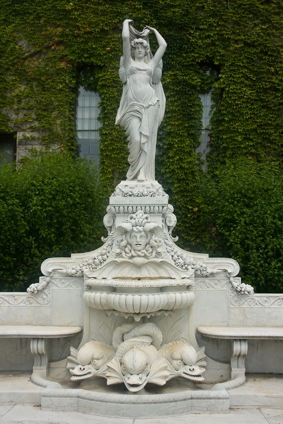 Fountain with Evening Illumination