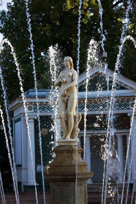 Fountain with Evening Illumination