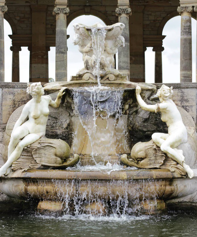 Fountain with Evening Illumination