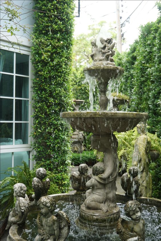 Fountain with Evening Illumination