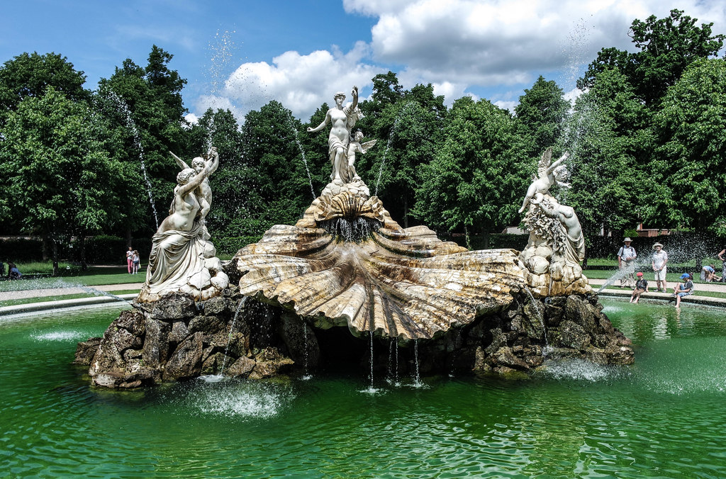 Fountain with Evening Illumination