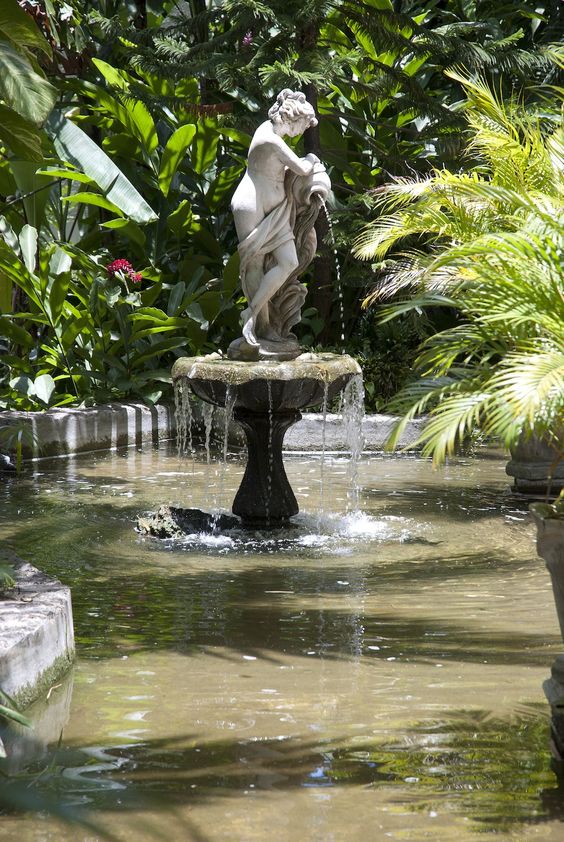 Fountain with Evening Illumination