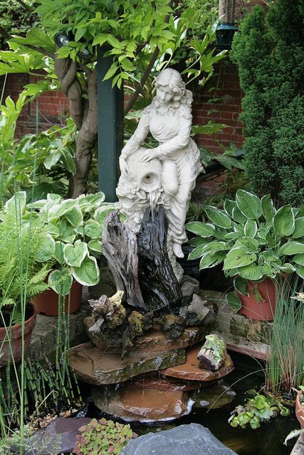 Fountain with Evening Illumination