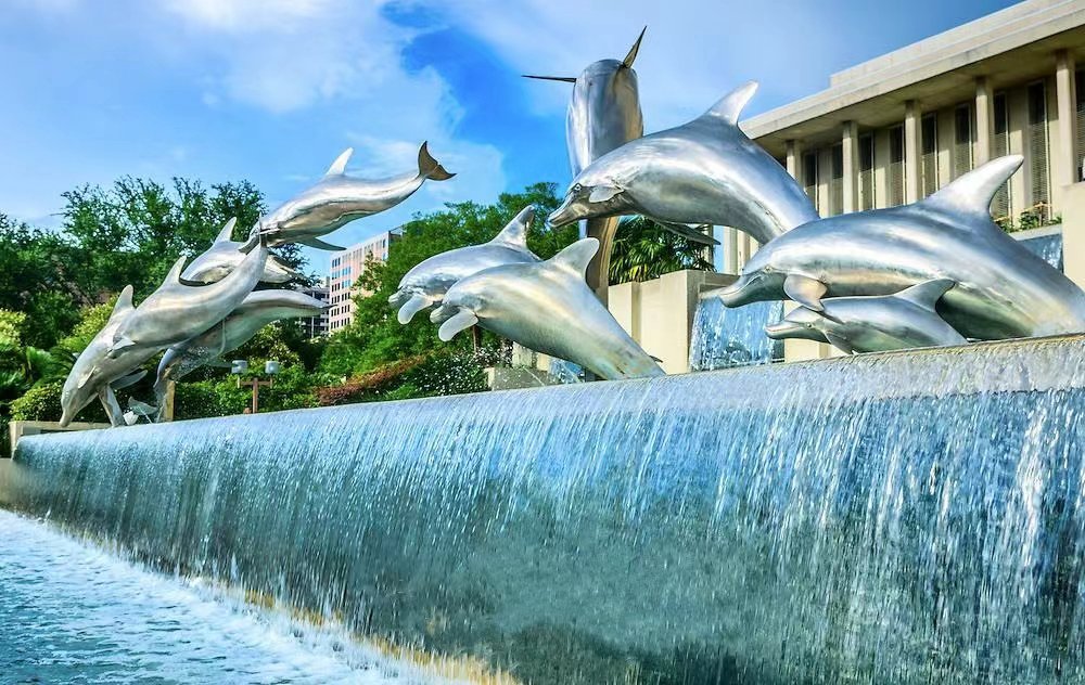 3-TIER WINGED HORSES STATUE FOUNTAIN