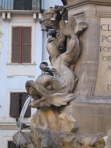 Fountain with Evening Illumination