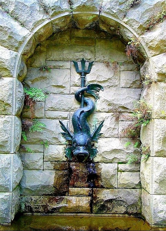 Fountain with Evening Illumination