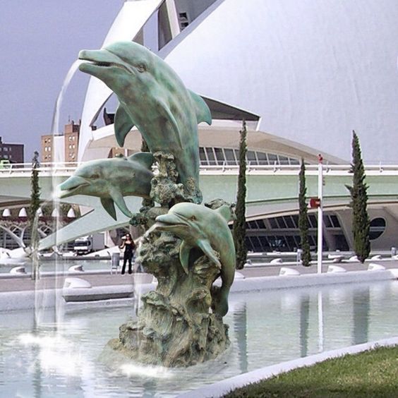 Fountain with Evening Illumination