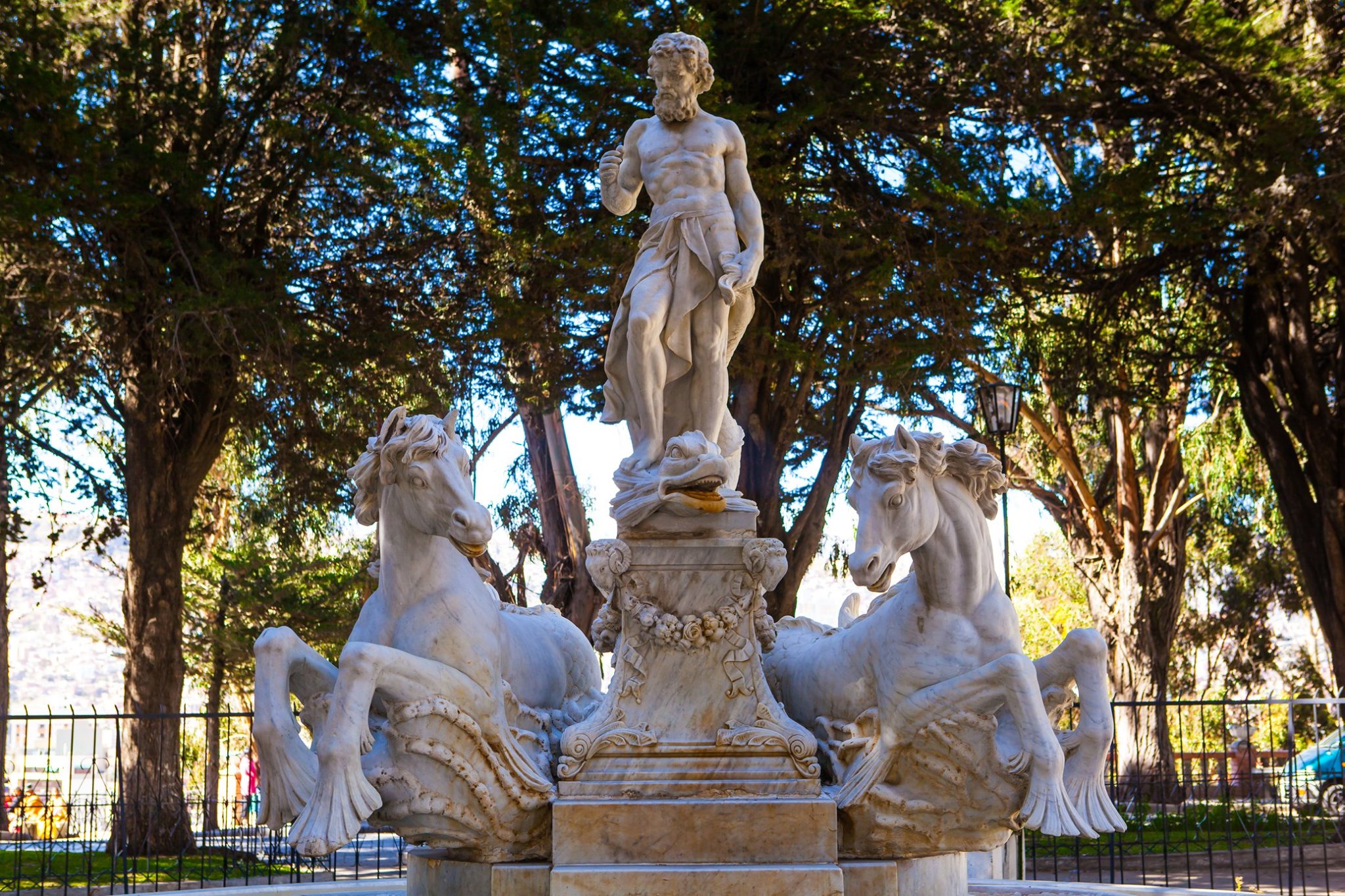 3-TIER WINGED HORSES STATUE FOUNTAIN