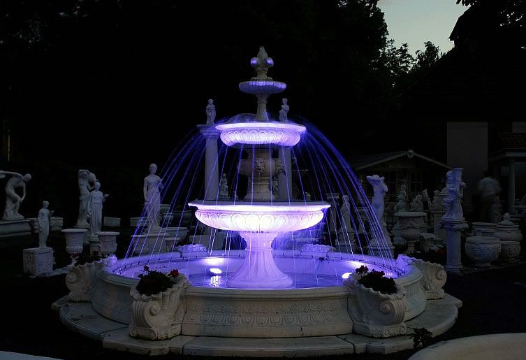 Fountain with Evening Illumination