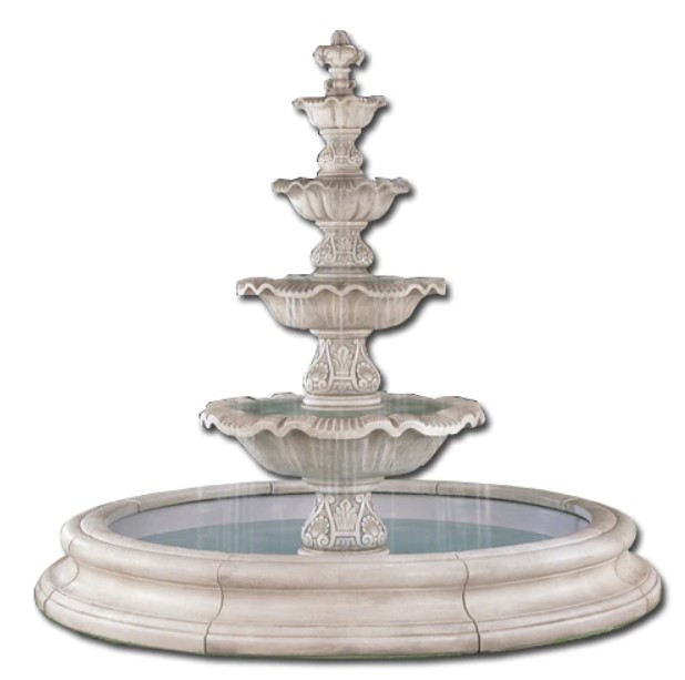 White Gorgeous Marble Water Fountain