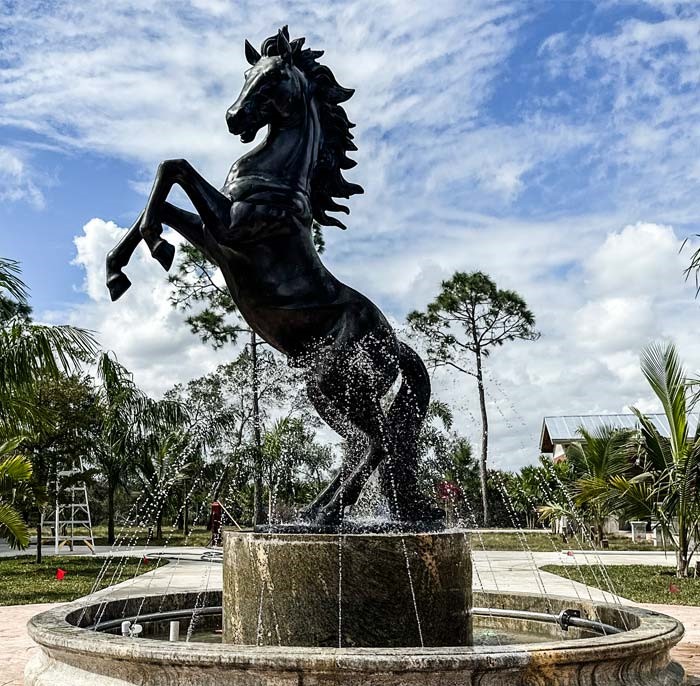 3-TIER WINGED HORSES STATUE FOUNTAIN