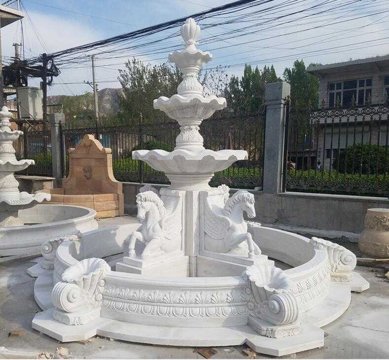 Fountain with Evening Illumination