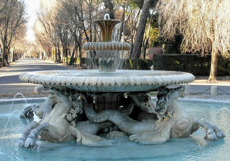 Fountain with Evening Illumination