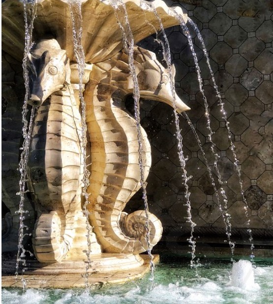 3-TIER WINGED HORSES STATUE FOUNTAIN