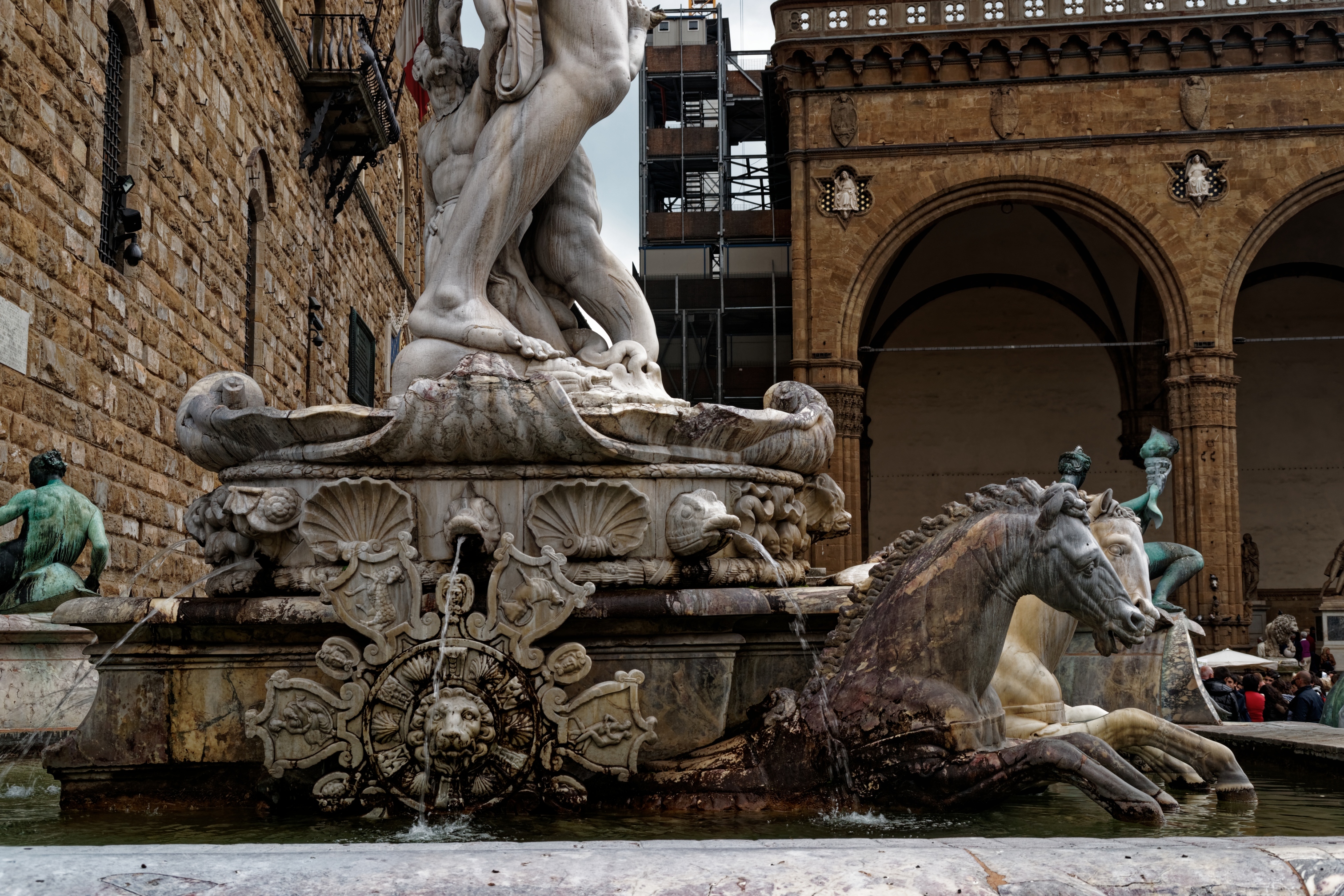 Fountain with Evening Illumination