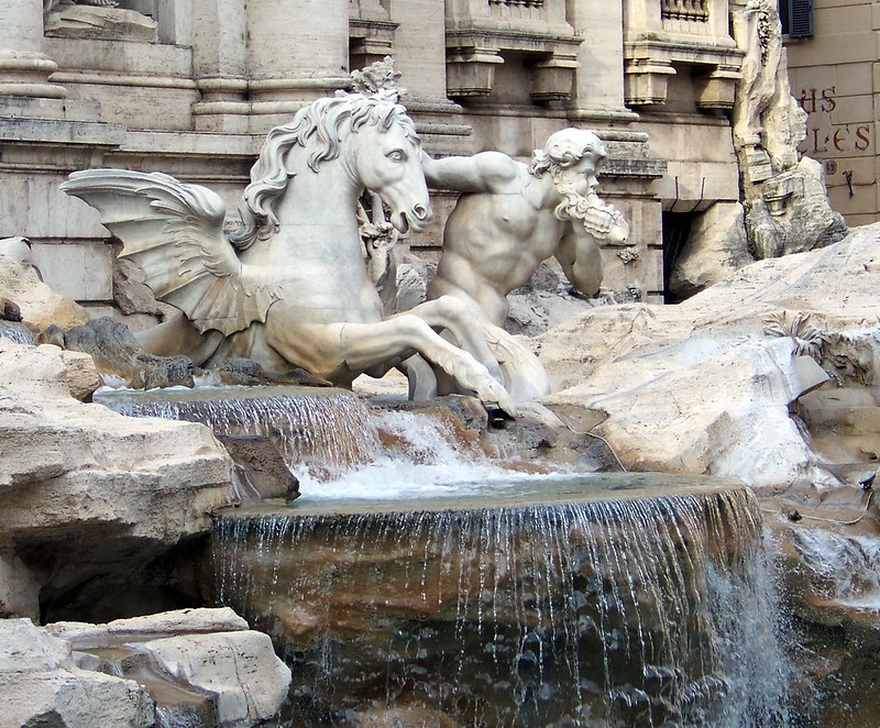 3-TIER WINGED HORSES STATUE FOUNTAIN