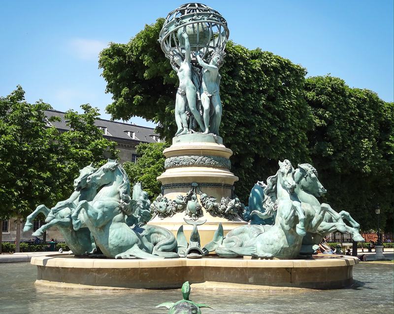 Fountain with Evening Illumination