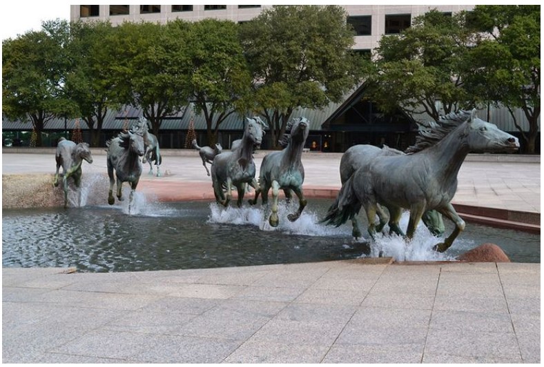 3-TIER WINGED HORSES STATUE FOUNTAIN