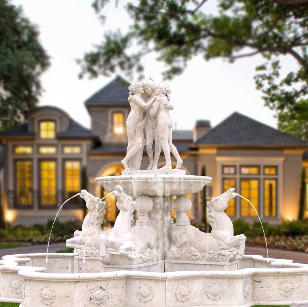 Beauty of a Four-Tier Fountain