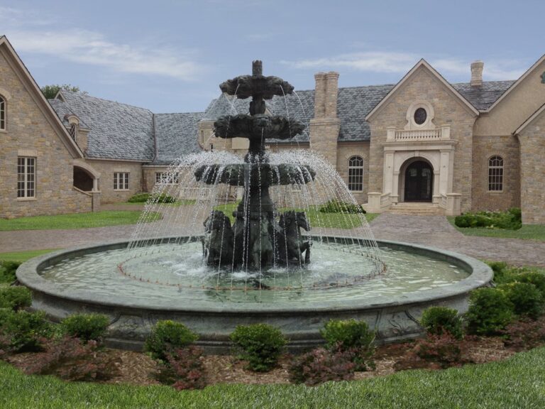 Fountain with Evening Illumination