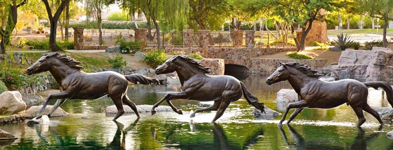 Fountain with Evening Illumination