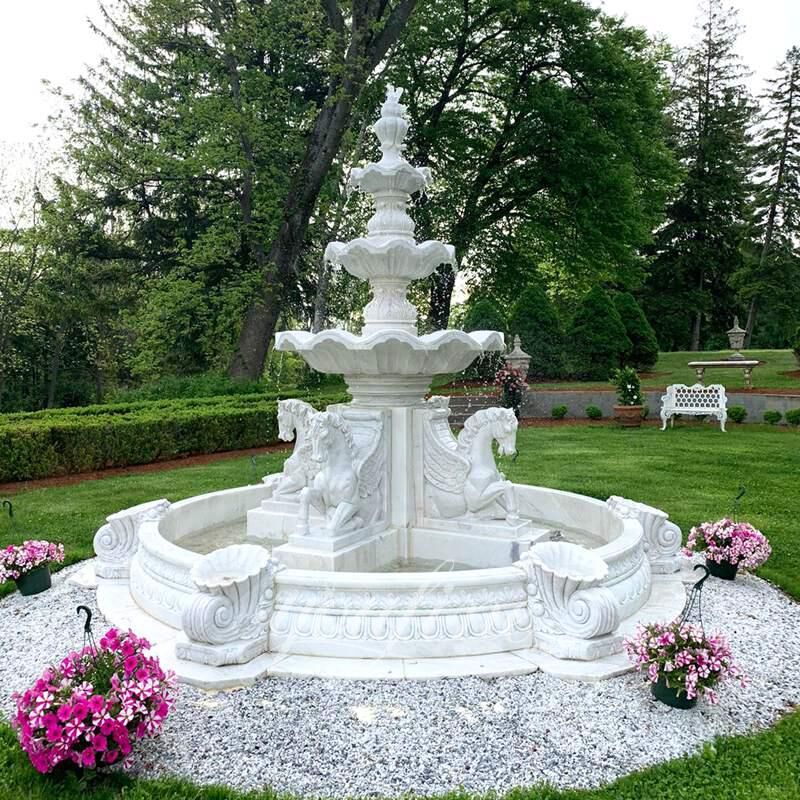 Fountain with Evening Illumination