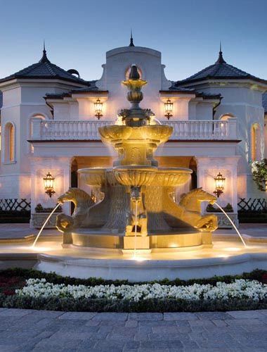 Fountain with Evening Illumination