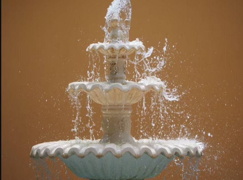 Fountain with Evening Illumination