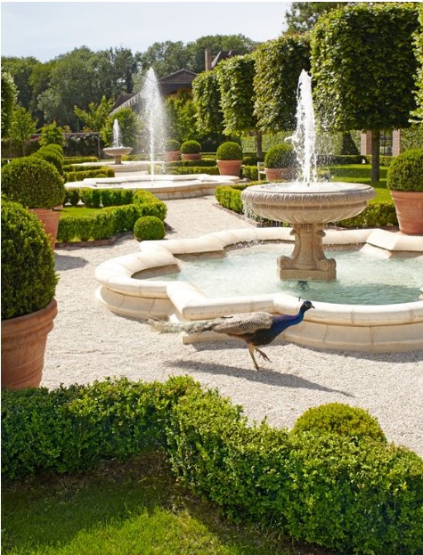 Fountain with Evening Illumination