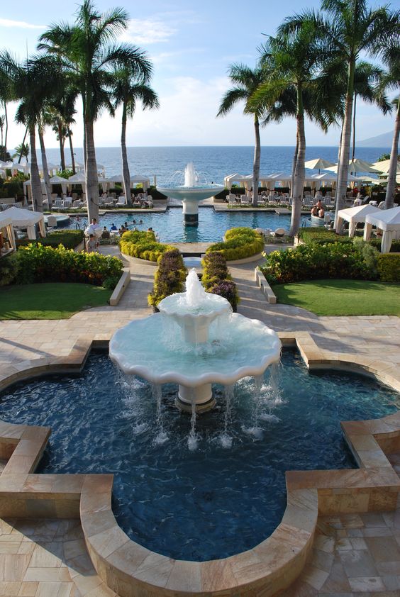 3-TIER WINGED HORSES STATUE FOUNTAIN