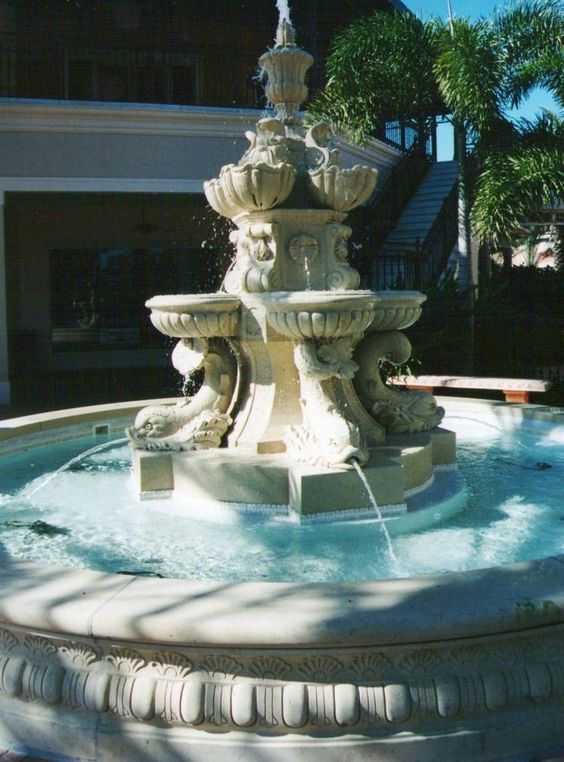 Fountain with Evening Illumination