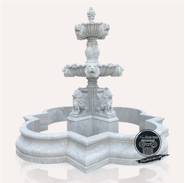 3-TIER WINGED HORSES STATUE FOUNTAIN