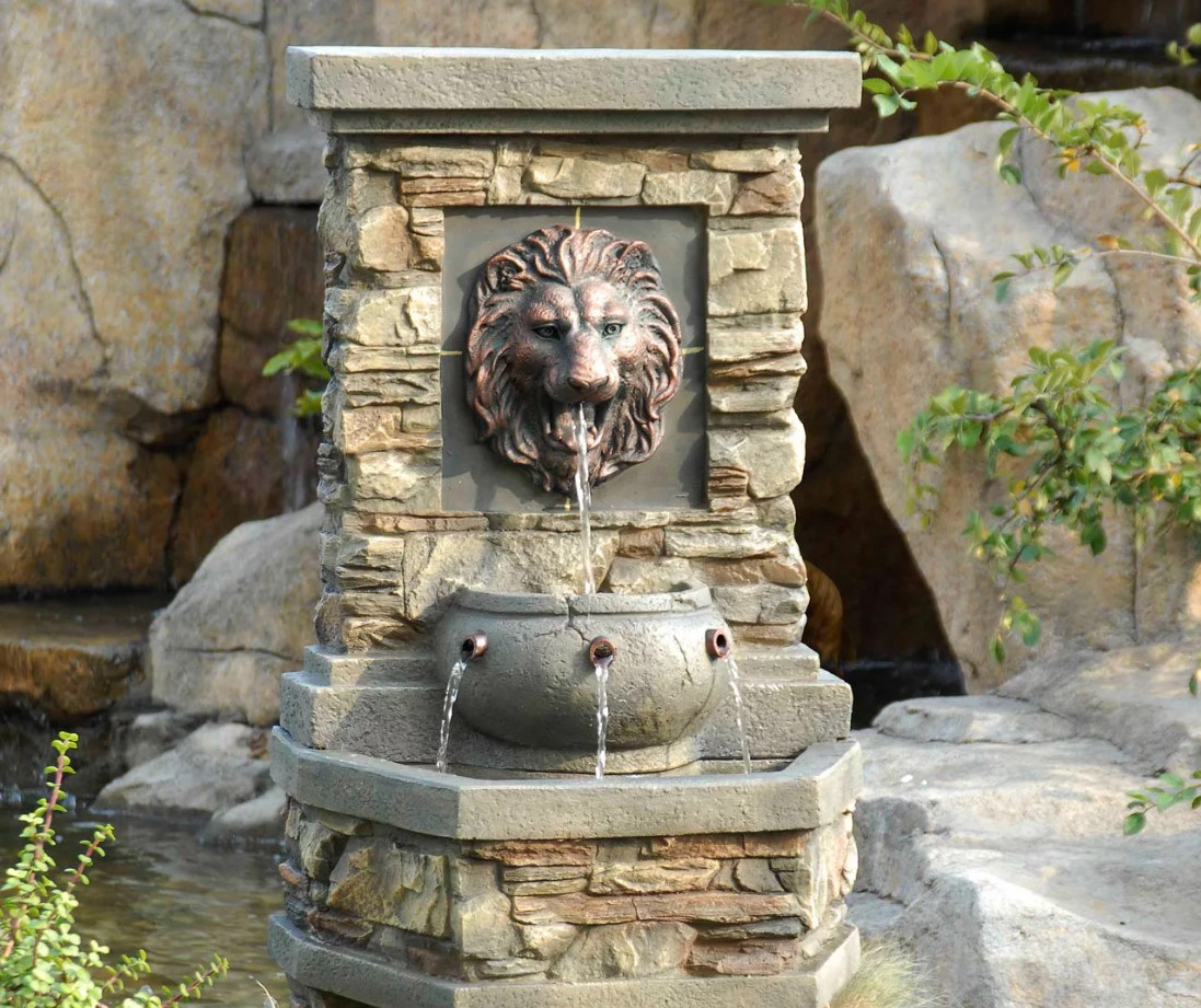 Fountain with Evening Illumination