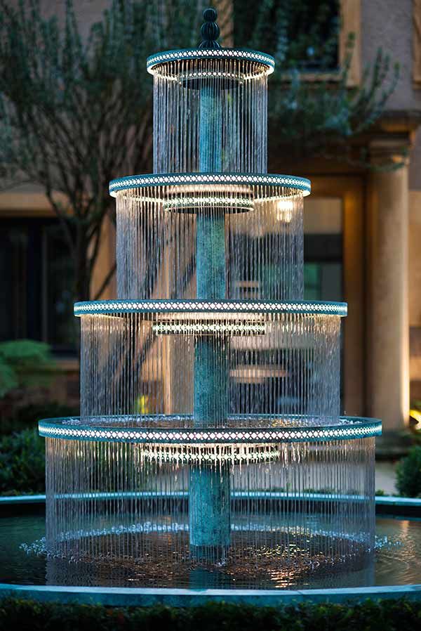 Fountain with Evening Illumination