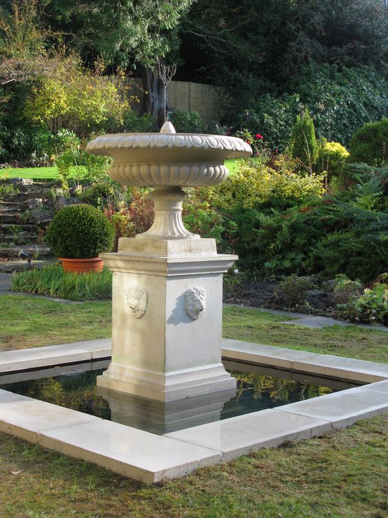 Fountain with Evening Illumination