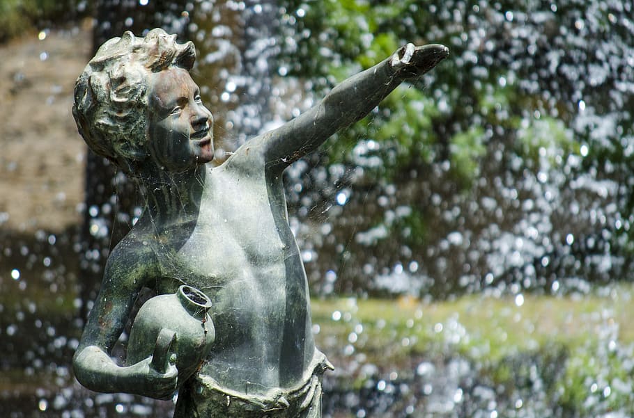 Fountain with Evening Illumination