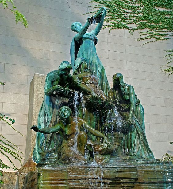 3-TIER WINGED HORSES STATUE FOUNTAIN