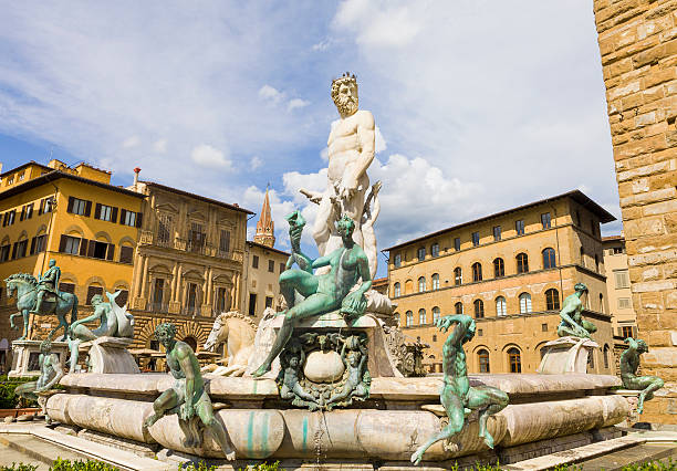 Fountain with Evening Illumination