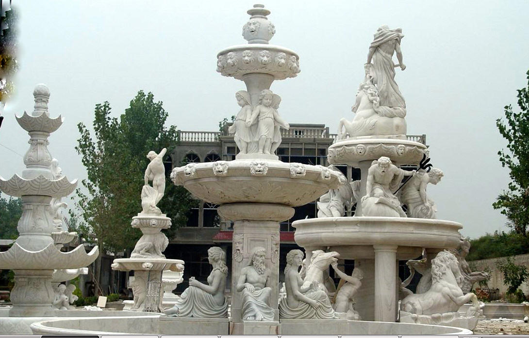 Fountain with Evening Illumination