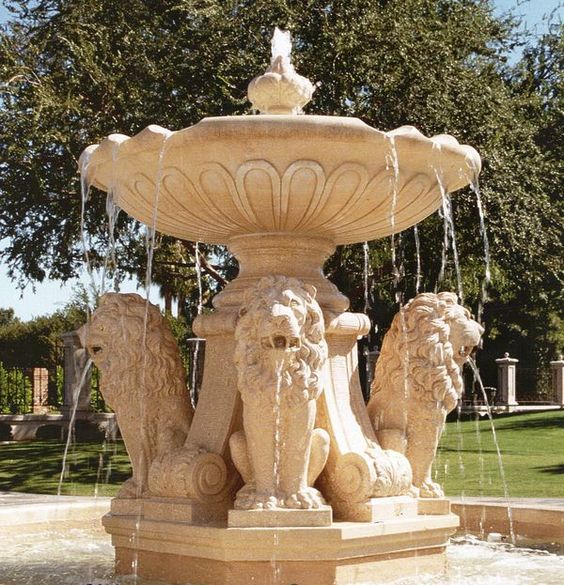 Fountain with Evening Illumination