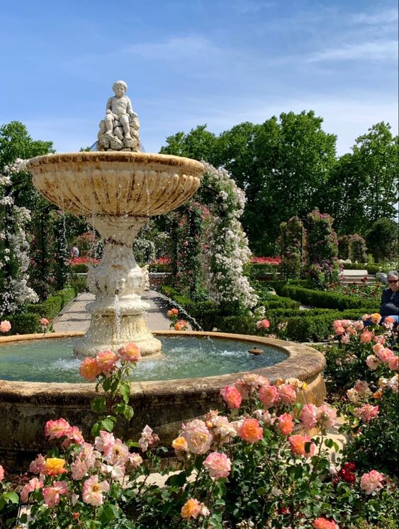 Fountain with Evening Illumination