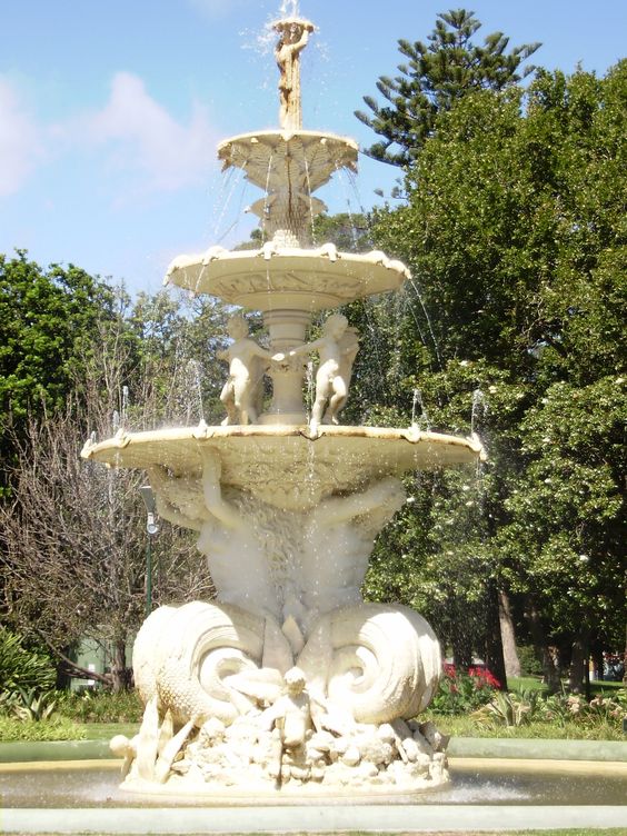 Fountain with Evening Illumination