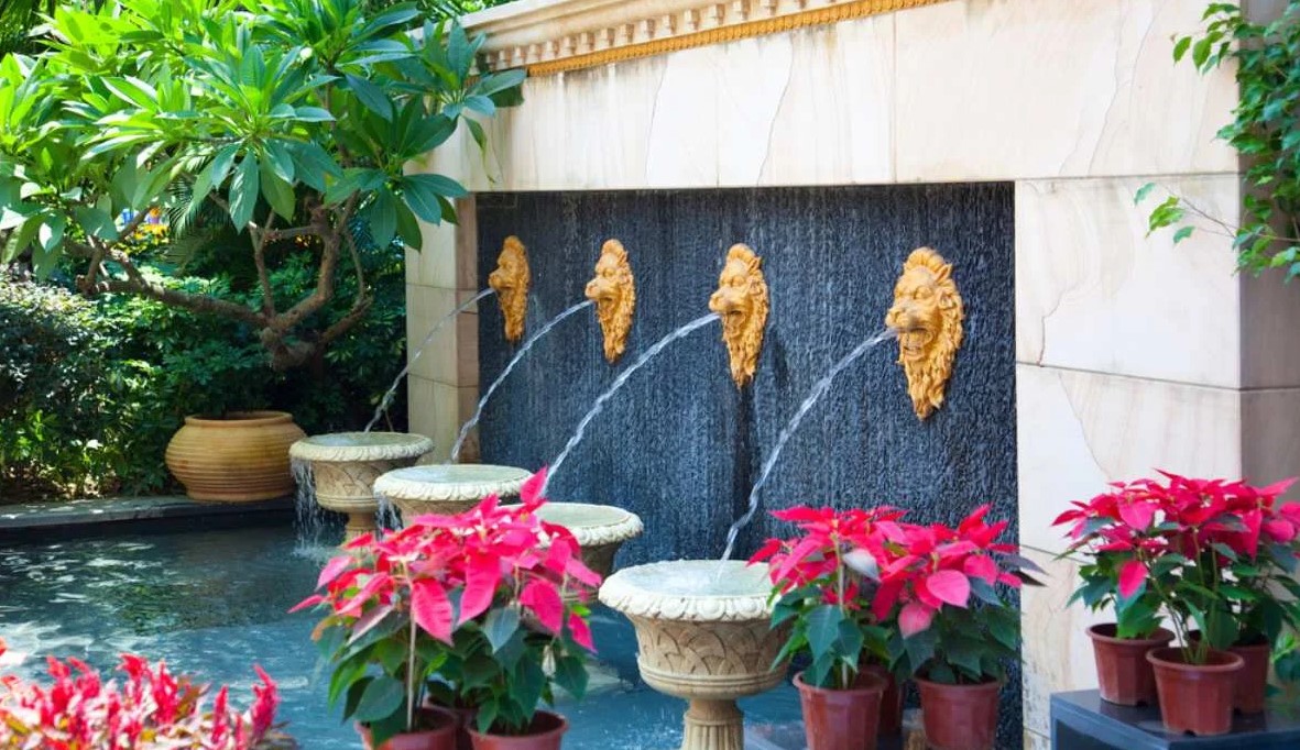 Fountain with Evening Illumination