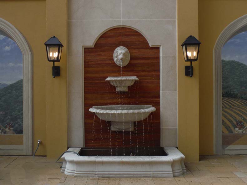 Fountain with Evening Illumination