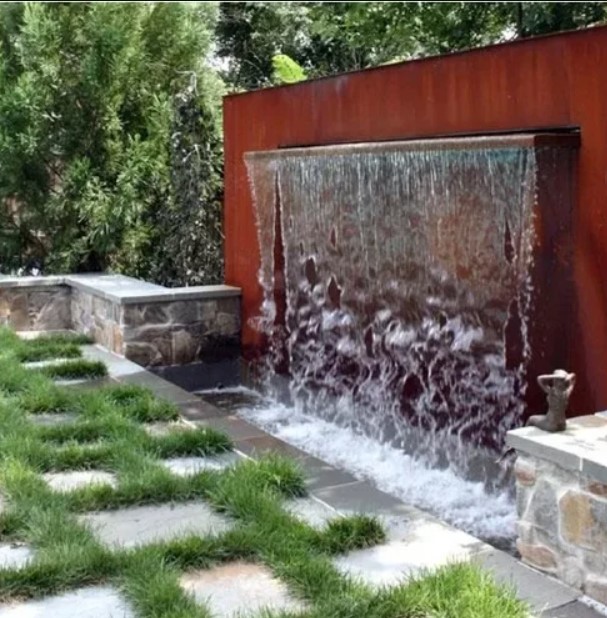 Fountain with Evening Illumination