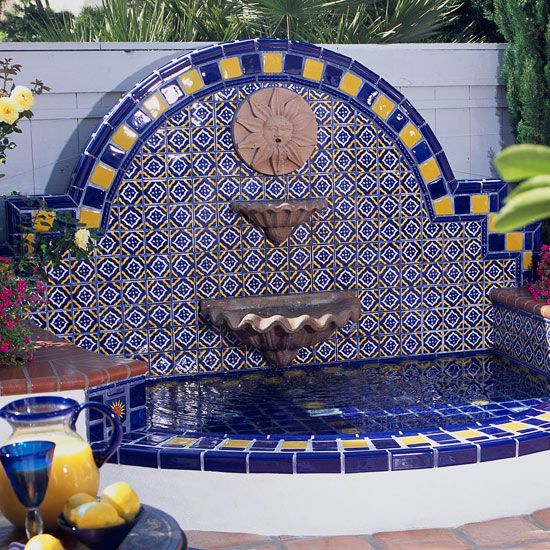 Fountain with Evening Illumination